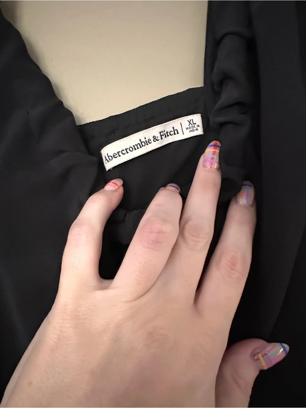Abercrombie Black Drawstring Midi Dress